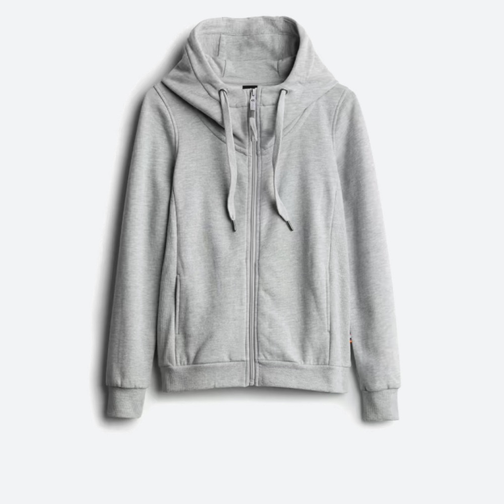 Dria hooded sweat jacket. Gray. Size Large